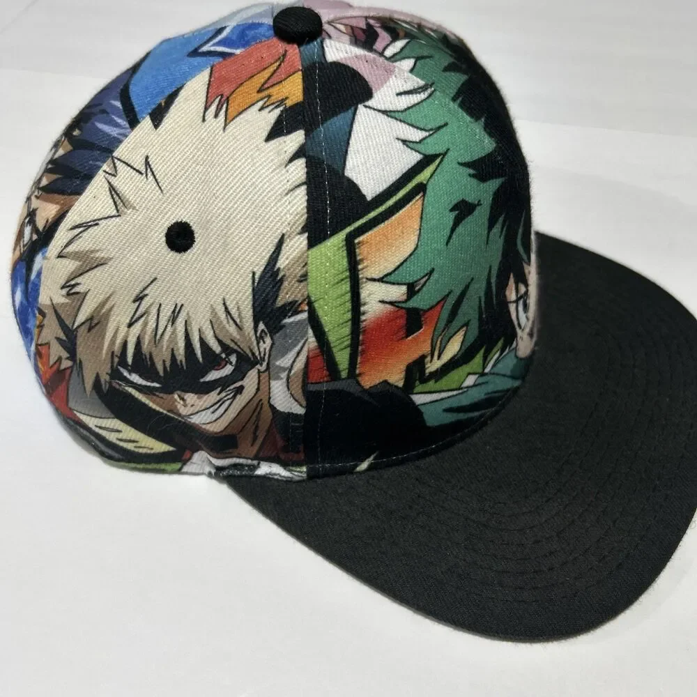 My Hero Academia Anime Snapback Hat Multi Character Panel Print OSFM Adjustable